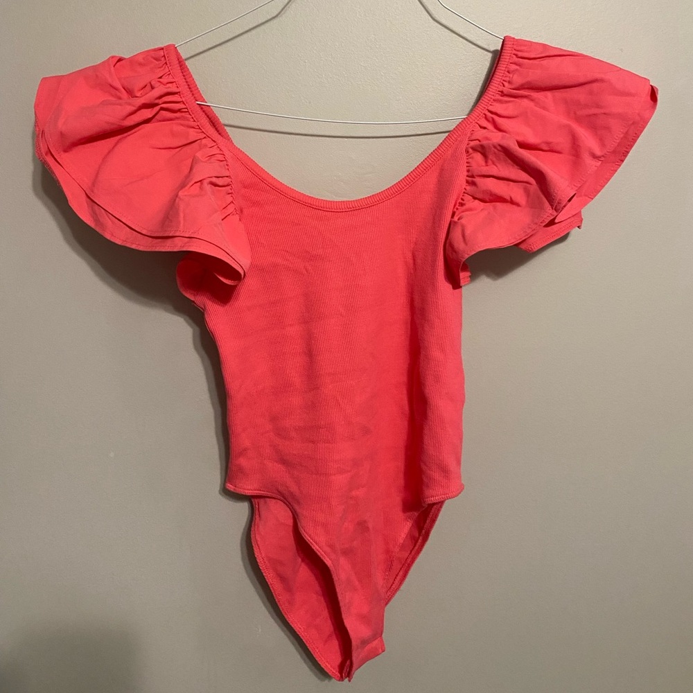 zara hot pink bodysuit